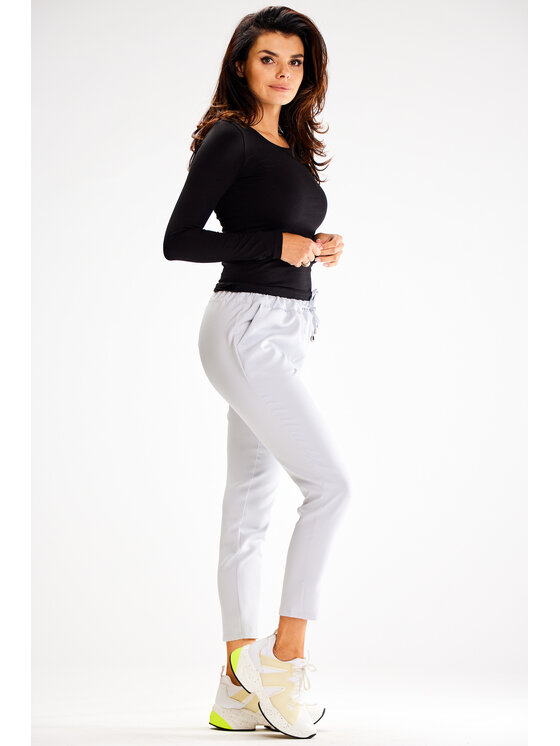Awama Awama Spodnie damskie A600 Szary Basic Fit