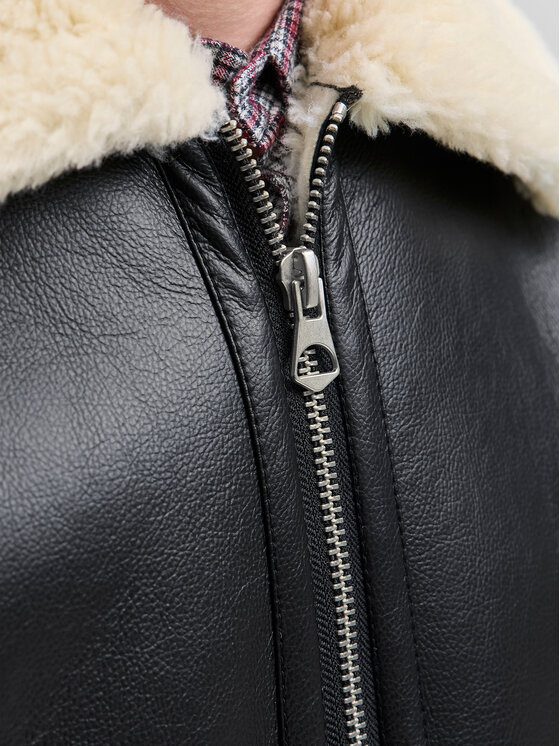 Jack & Jones Kurtka z imitacji skóry Liverpool 12282948 Czarny