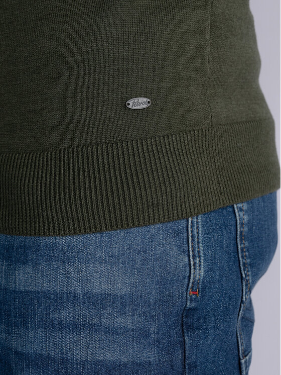 Petrol Industries Petrol Industries Rolák M-3030-KWC260 Zelená Slim Fit