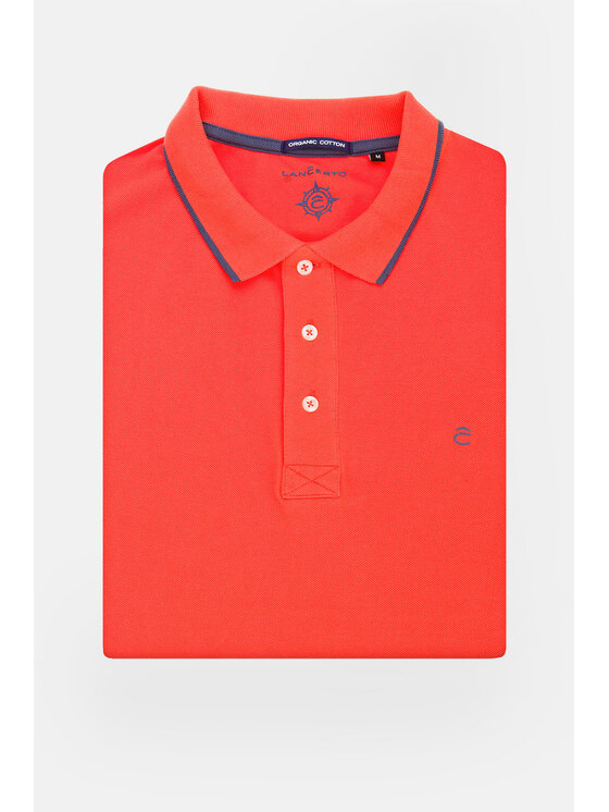 Lancerto Lancerto Polo Dominic Pomarańczowy Regular Fit
