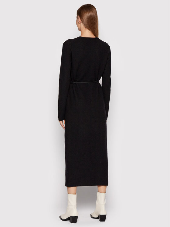 Tory Burch Tory Burch Плетена рокля 86261 Черен Regular Fit