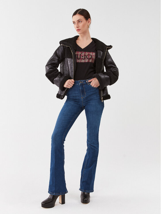 Liu Jo Liu Jo Тишърт MF3338 JS923 Черен Regular Fit