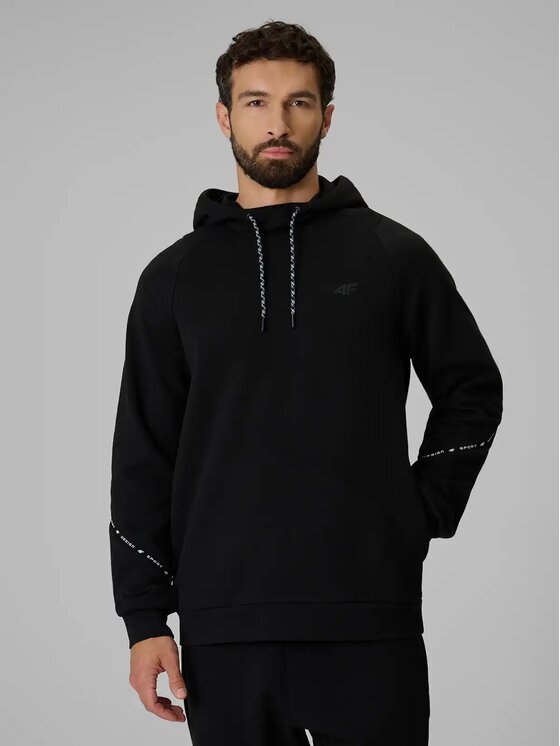 4F 4F Mikina 4FWAW26TSWSM2726-20S Černá Regular Fit