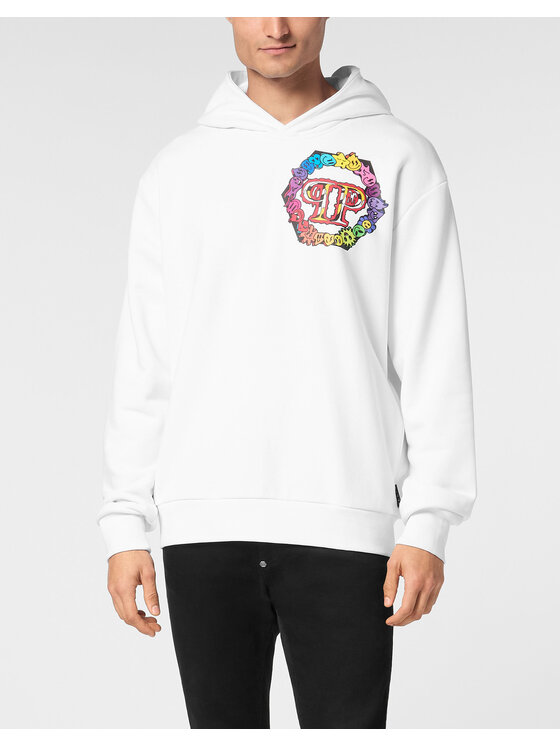 PHILIPP PLEIN PHILIPP PLEIN Bluza 22645 Biały Regular Fit