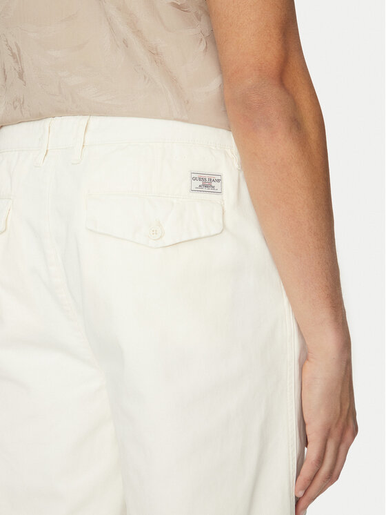 Guess Jeans Guess Jeans Auduma šorti M5GD44 WGCV1 Écru Regular Fit