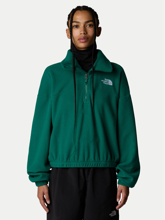 The North Face Fleecová mikina Glacier NF0A89J9 Zelená Regular Fit