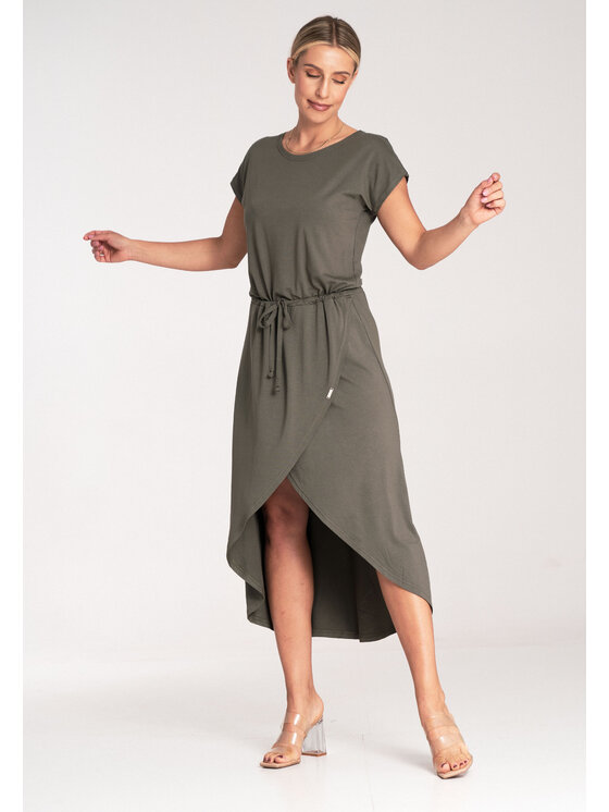 FIGL FIGL Sukienka codzienna M1041 Zielony Basic Fit