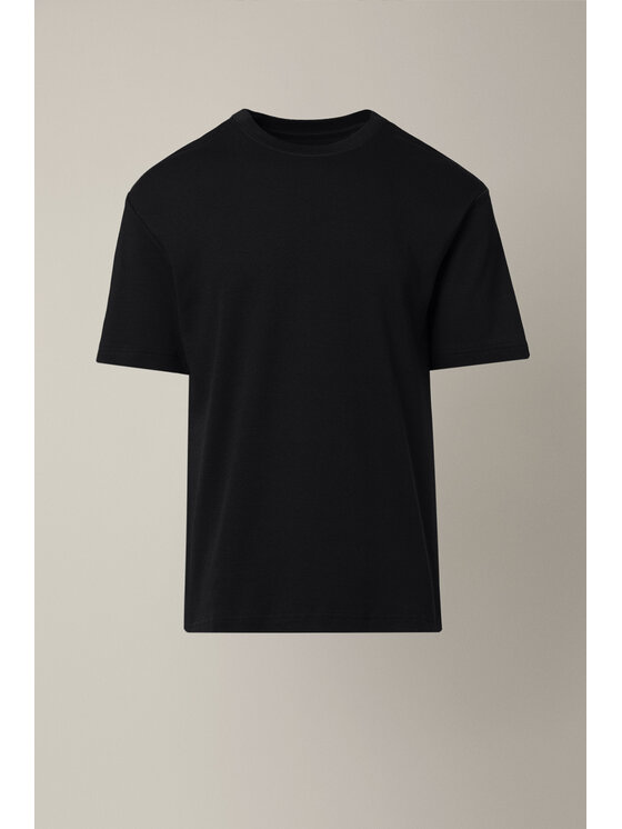 Lancerto Lancerto T-Shirt Anselmo Czarna TS073126000003 Czarny Regular Fit
