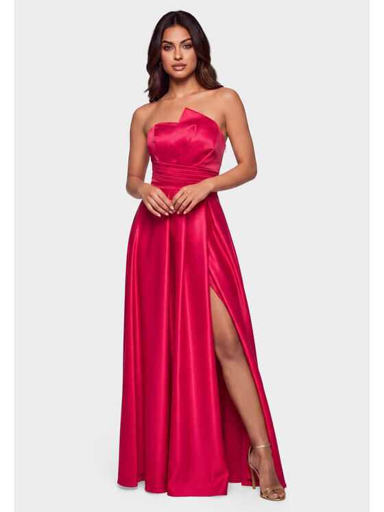Ombre Ombre Sukienka wieczorowa LA-OM-DLR454 Czerwony Regular Fit