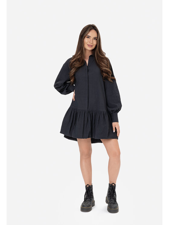 LAURELLA LAURELLA Každodenné šaty 4TU029 Čierna Regular Fit
