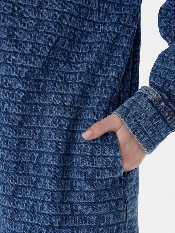 Tommy Jeans Tommy Jeans Sukienka jeansowa DW0DW22492 Niebieski Relaxed Fit