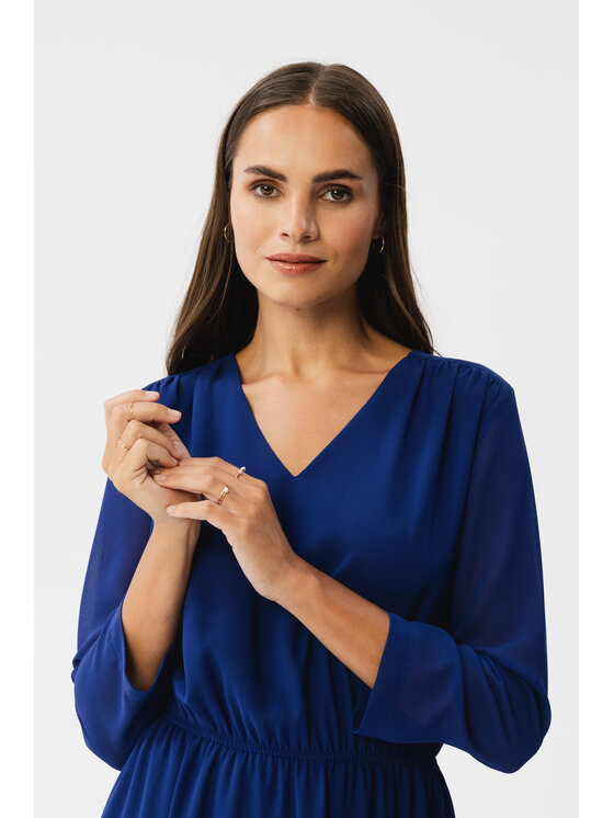 Stylove Stylove Každodenné šaty S354 Modrá Modern Fit