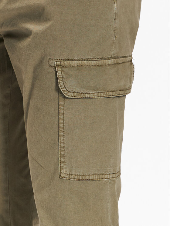 INDICODE INDICODE Kalhoty z materiálu Umut 60-320 Zelená Regular Fit
