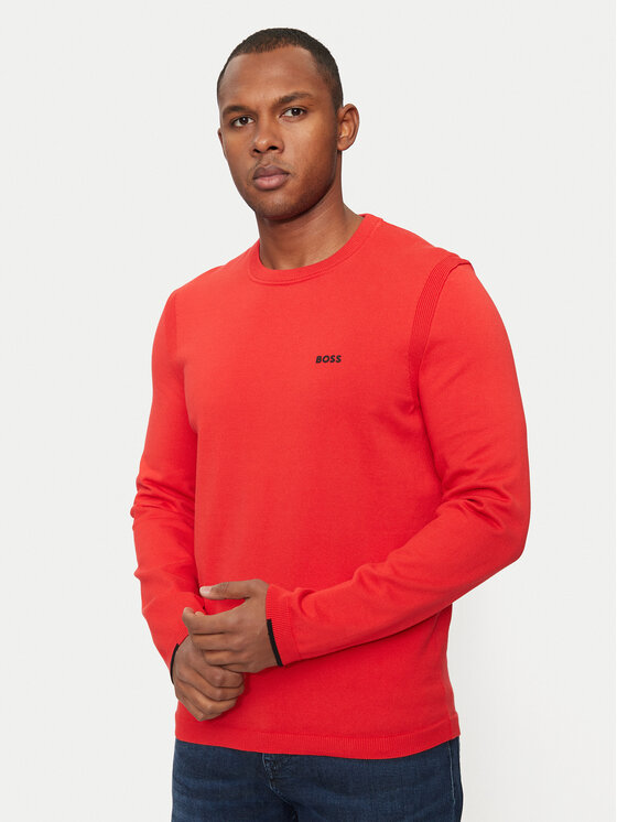 Rollkragenpullover Hugo Boss Pullover Herren Rot Roter Pullover