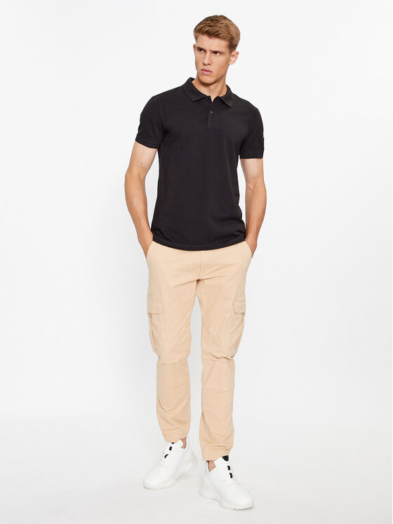 Calvin Klein Jeans Calvin Klein Jeans Тениска с яка и копчета J30J323394 Черен Regular Fit