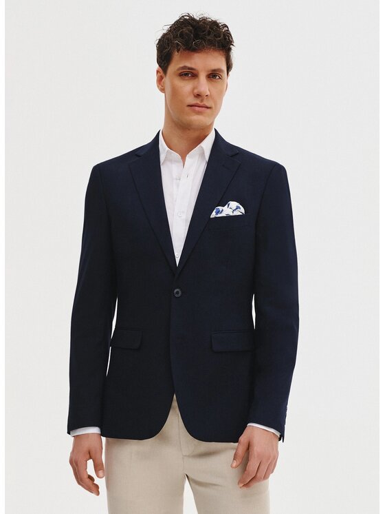 Pako Lorente Pako Lorente Marynarka P25BN-3X-003 Granatowy Slim Fit