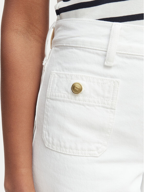 Tommy Hilfiger Tommy Hilfiger Jeansy 70s WW0WW48576 Bílá Wide Leg