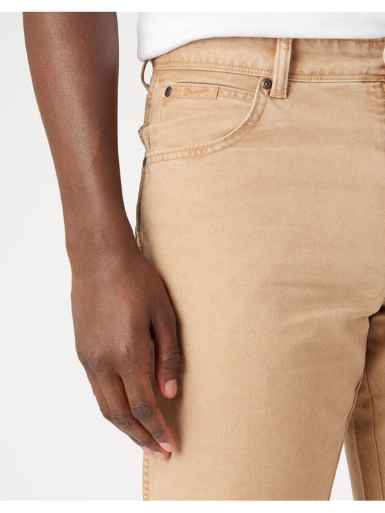 Wrangler Wrangler Spodnie materiałowe TEXAS Beżowy Straight Fit