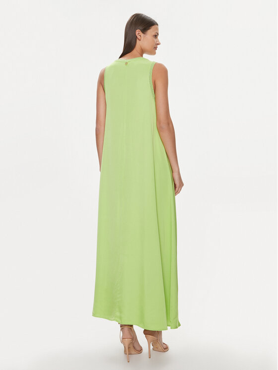 Fracomina Fracomina Poletna obleka FJ24SD3014W64101 Zelena Loose Fit