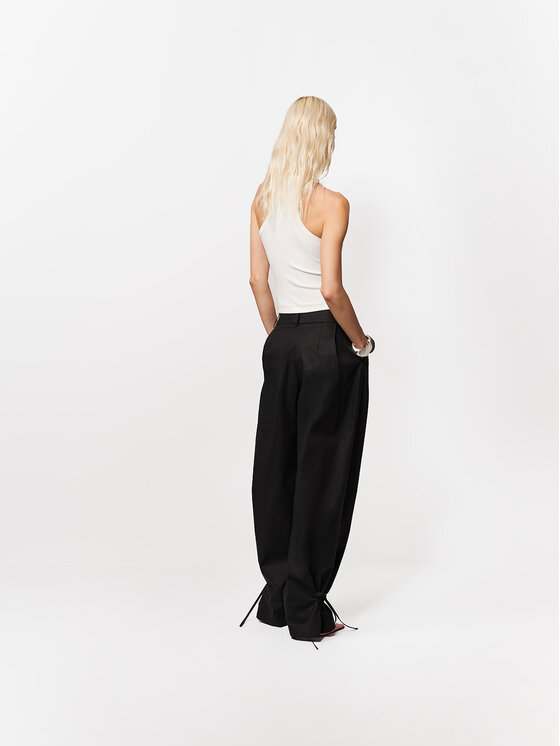 La Mania La Mania Pantaloni di tessuto JOAN Nero Basic Fit