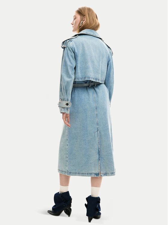 Desigual Desigual Tenchcoat Vio 26SWED17 Blau Regular Fit