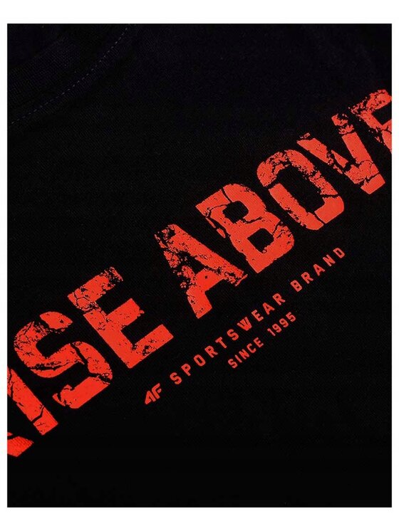 4F 4F T-Shirt TTSHM488 Czarny Comfortable Fit