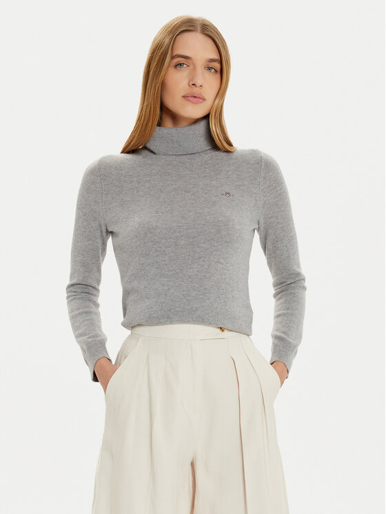 Gant Gant Rollkragenpullover 4805263 Grau Regular Fit