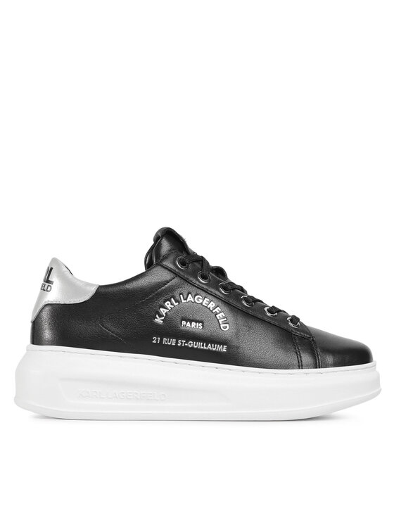 Sneakers KARL LAGERFELD KL62538 Black Lthr W/Silver