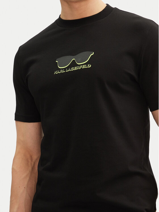 KARL LAGERFELD KARL LAGERFELD Tričko 755400 552235 Čierna Regular Fit