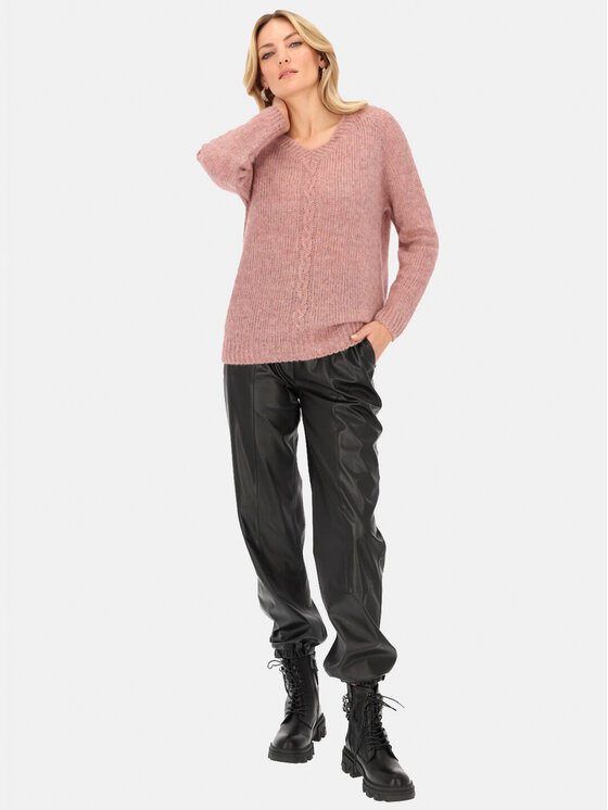L’AF L’AF Sweter Marsi Różowy Relaxed Fit