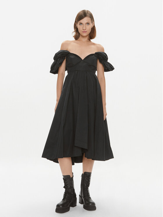 PINKO Pinko Koktel haljina Sorgente 101972 Y3LE Crna Regular Fit