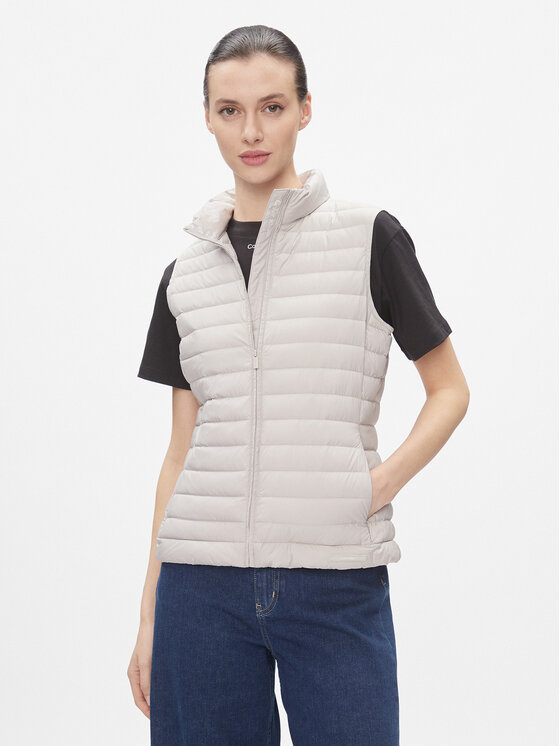 Calvin Klein Brezrokavnik Packable Super Lw Padded Vest K20K206325 Bež Slim Fit