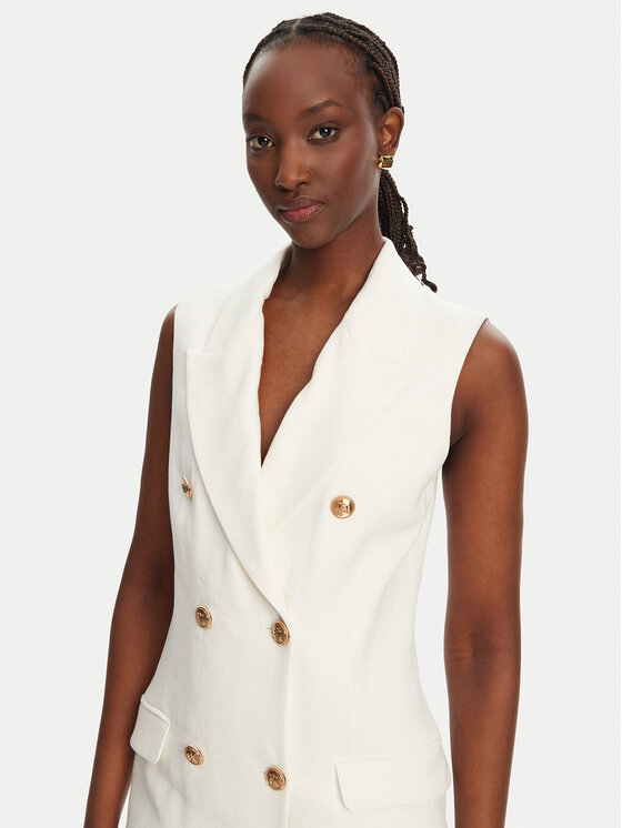 Elisabetta Franchi Elisabetta Franchi Košeľové šaty AB85352E2 360 Biela Regular Fit