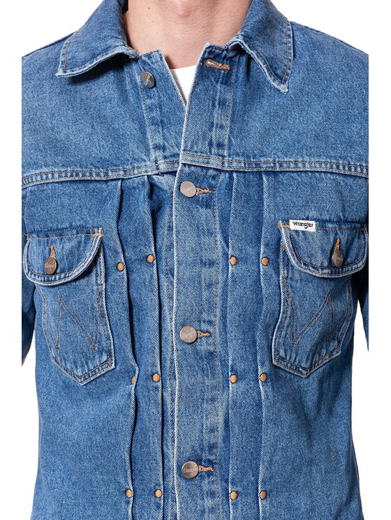 Wrangler Wrangler Giacca di jeans RETRO JACKET Blu Slim Fit