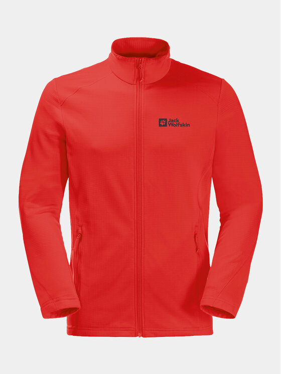 Jack Wolfskin Jack Wolfskin Суитшърт от техническо трико Kolbenberg Fz 1710521 Червен Regular Fit