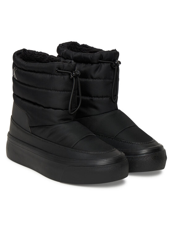 Calvin Klein Calvin Klein Sneakersy Vulc Flatf Snowboot Nylon Mix Mg YW0YW01977 Čierna