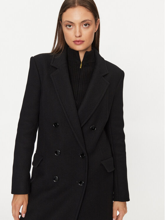 Patrizia Pepe Patrizia Pepe Вълнено палто 2O0119/A337-K103 Черен Regular Fit