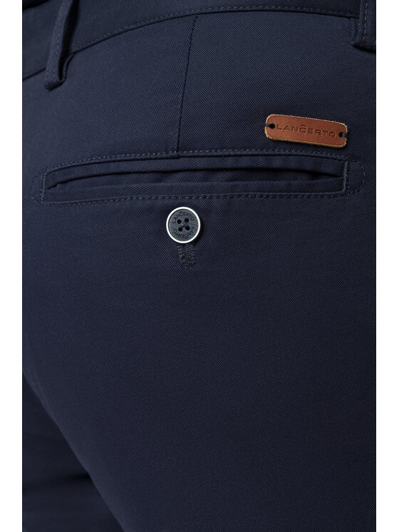 Lancerto Lancerto Spodnie materiałowe NelsonSP082123000009 Granatowy Slim Fit
