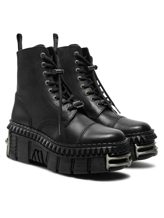 NEW ROCK NEW ROCK Šņorzābaki M-WALL083CCT-S9 Melns