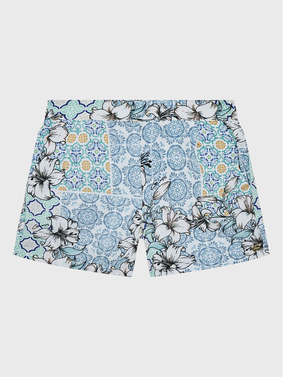 Guess Guess Medžiaginiai šortai K3GD06 WFBN0 Mėlyna Relaxed Fit