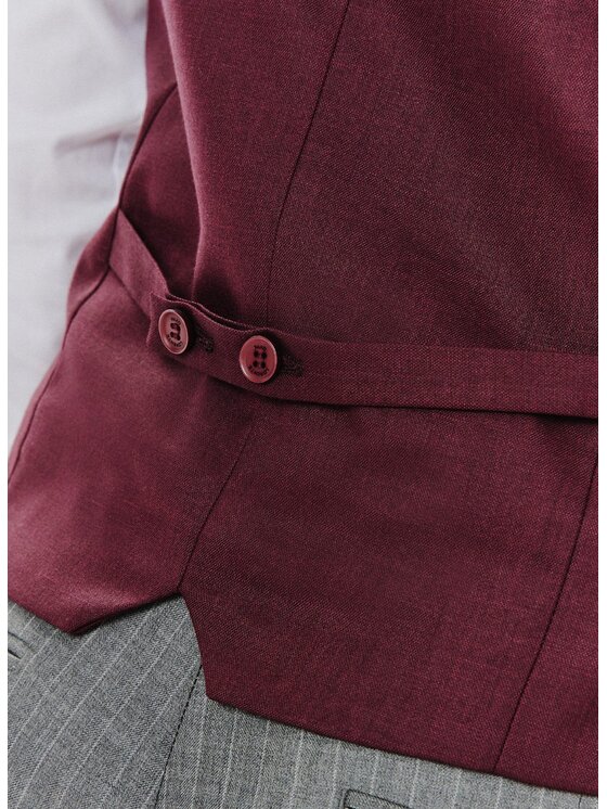 Pako Lorente Pako Lorente Kamizelka P24WF-8X-001 Bordowy Slim Fit