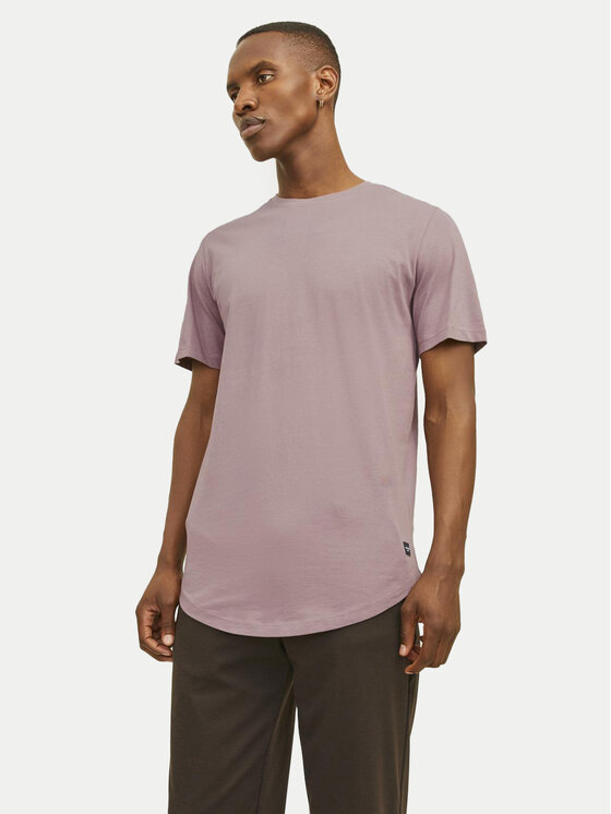 Jack&Jones T-krekls Jjenoa 12113648 Rozā Long Line Fit