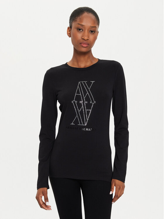 Armani Exchange Armani Exchange Bluse 6DYT05 YJDTZ 1200 Schwarz Regular Fit