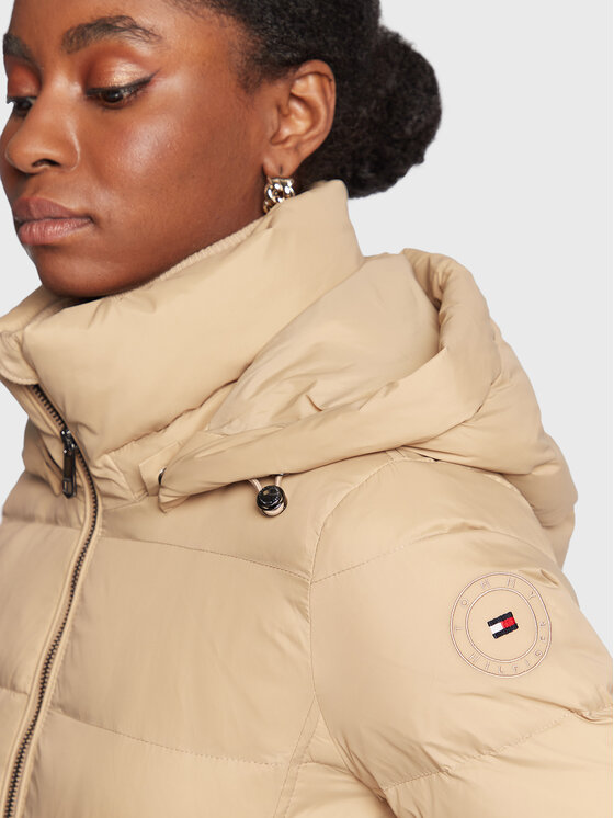 Tommy Hilfiger Tommy Hilfiger Puhovka Global WW0WW37448 Bež Regular Fit
