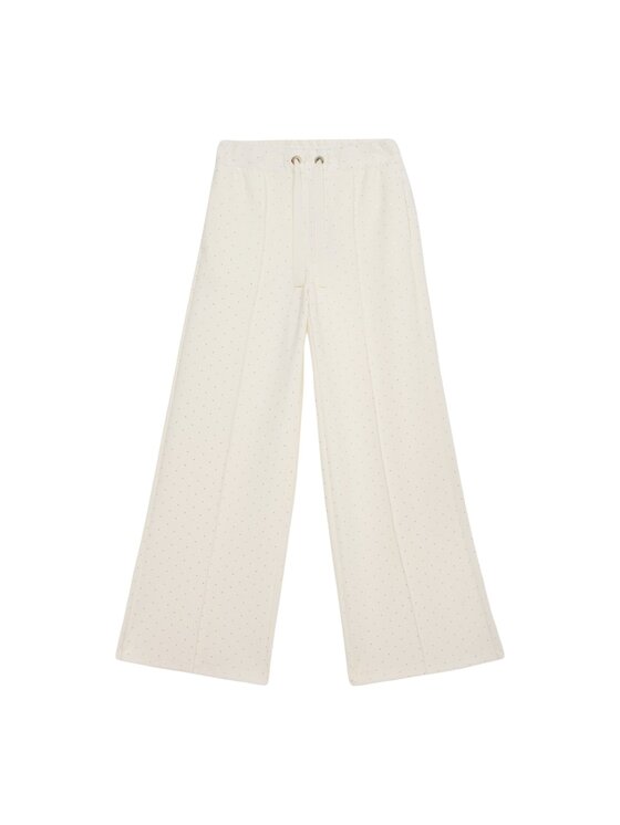 Oltre Oltre Spodnie materiałowe P826J002380N011 Biały Baggy Fit