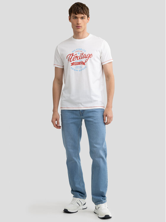 BIG STAR BIG STAR T-Shirt JAMAN Biały Basic Fit