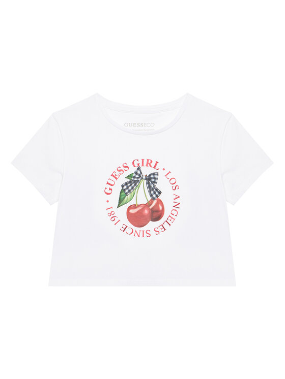 Guess Guess Tricou J6RI02 K6YW4 Alb Relaxed Fit