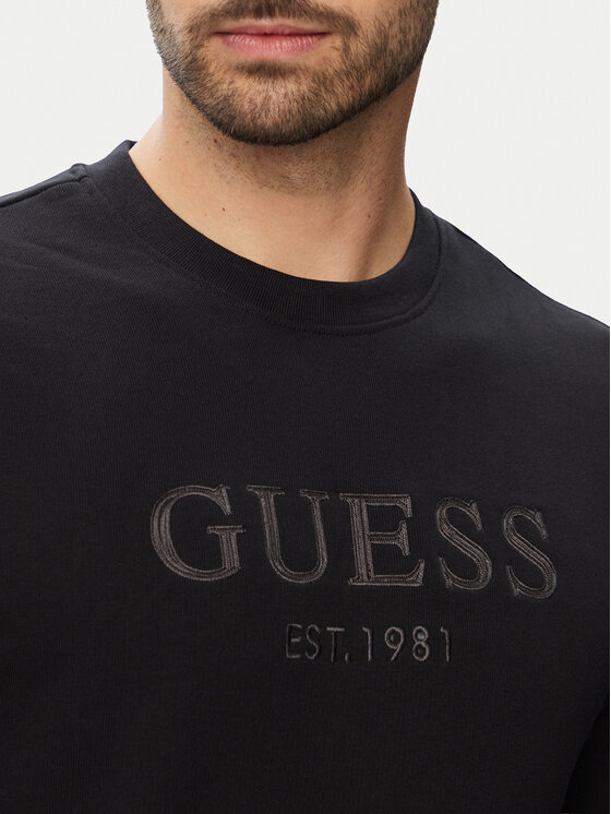Guess Guess Džemperis M6YQ08 K4242 Juoda Slim Fit