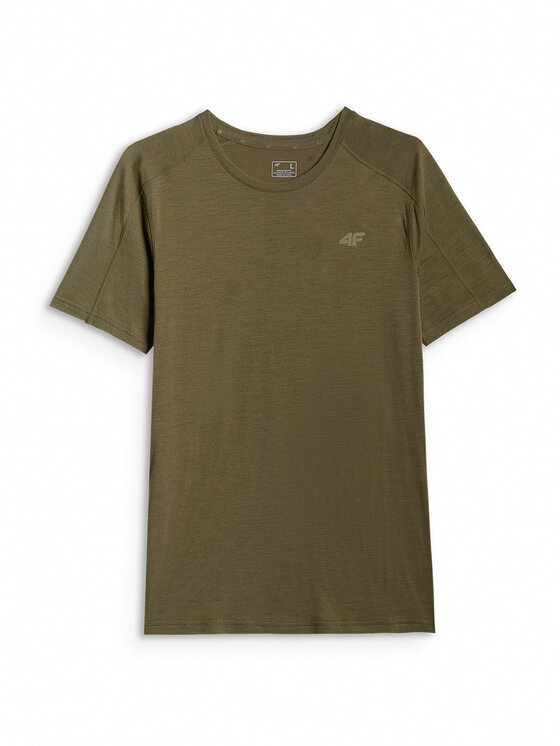 4F 4F Koszulka techniczna TREKKING Khaki Regular Fit