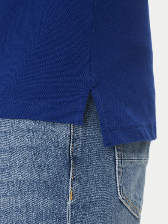 Tommy Hilfiger Tommy Hilfiger Polokošeľa Flag Cuff MW0MW38458 Modrá Slim Fit